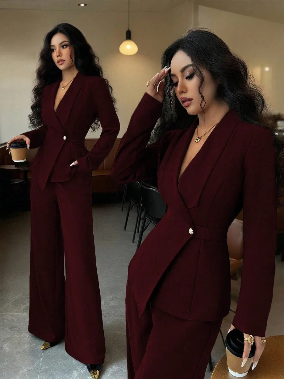 Women's 2 Piece Business Suit  - Temperament Fashion
