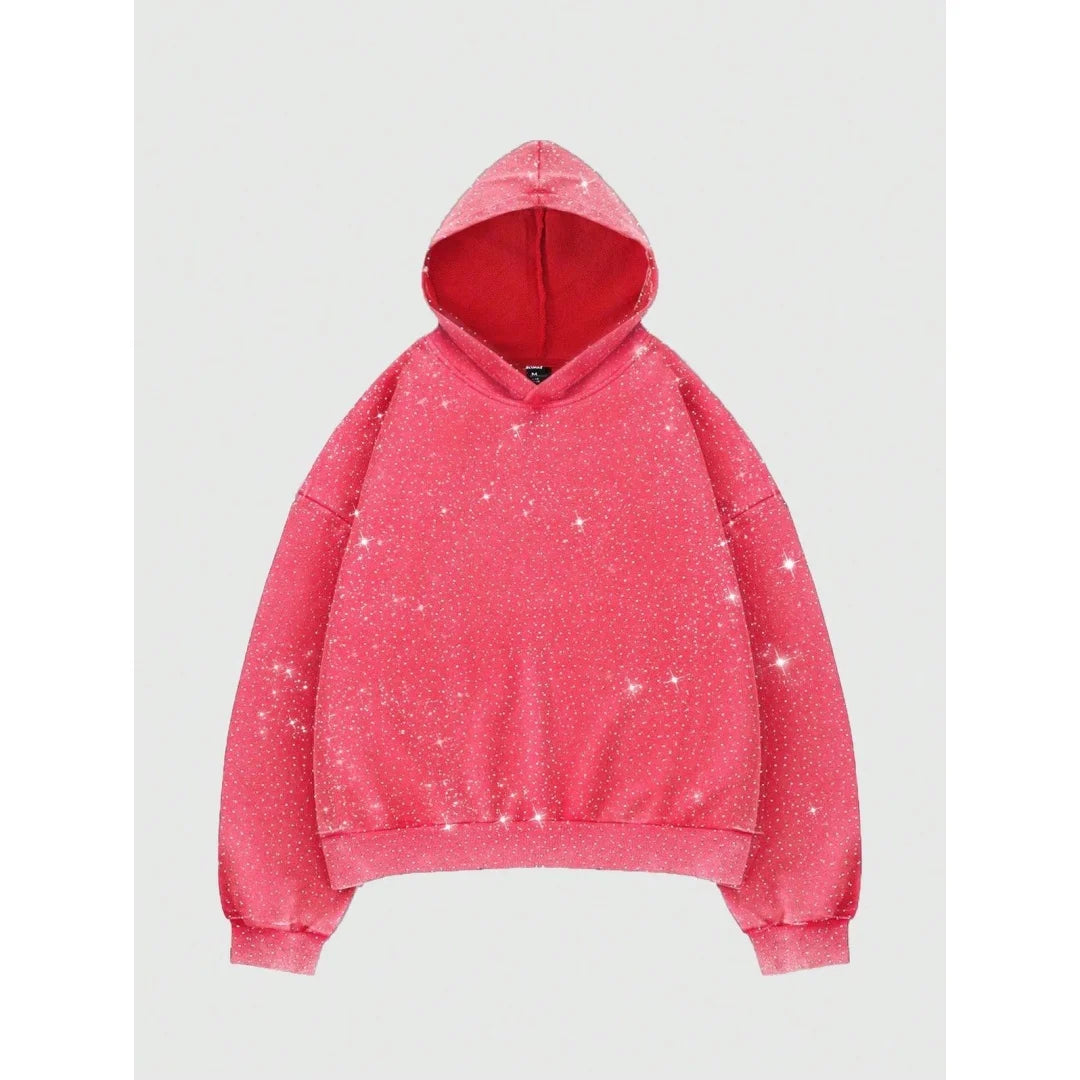 Blitzed Up Rhinestone Hoodie Statement Making Pieces