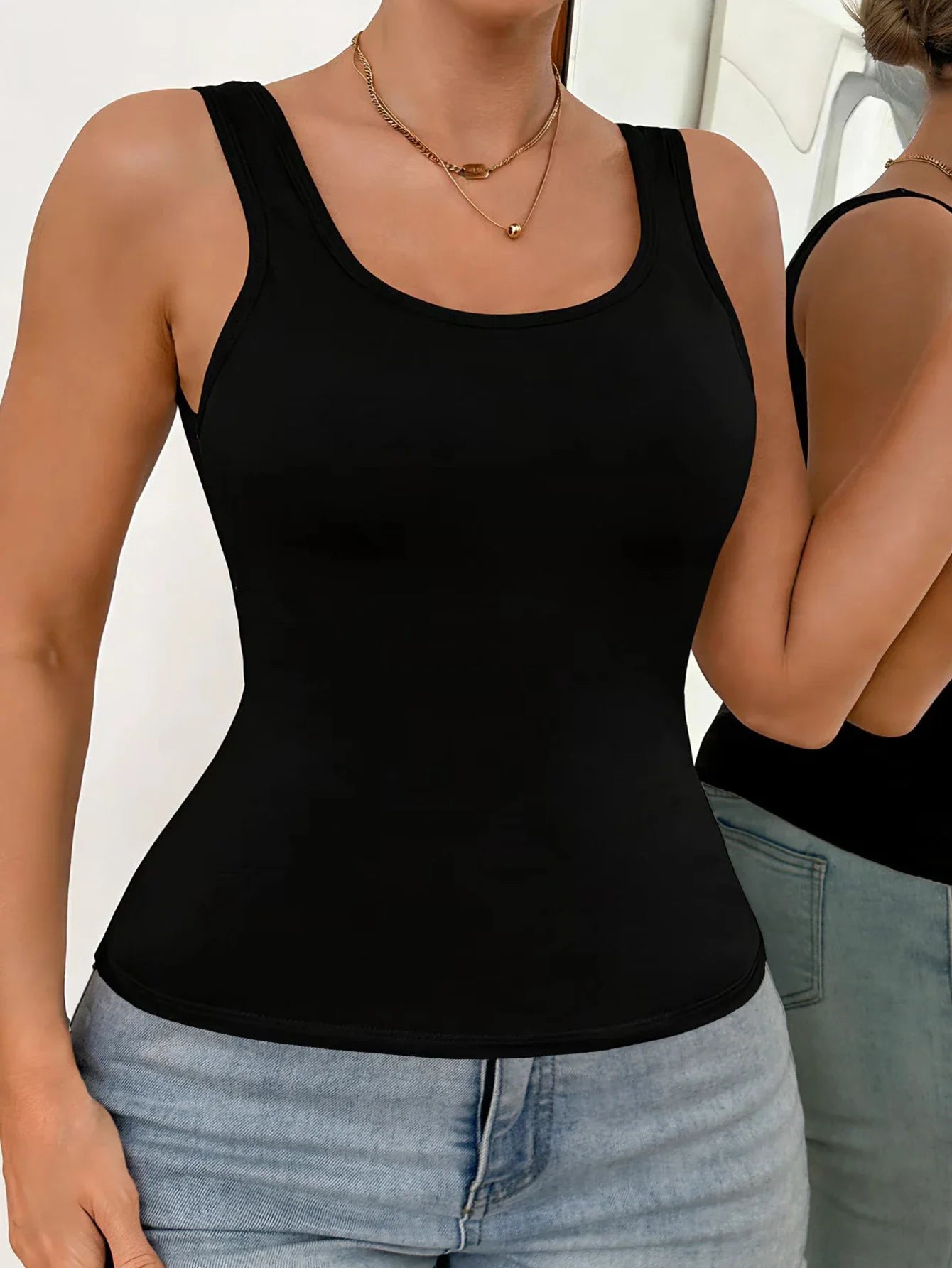 Women's Outdoor Chest Pad Camisole Top Solid Basic Women's Tank Breathable Casual Women's clothing