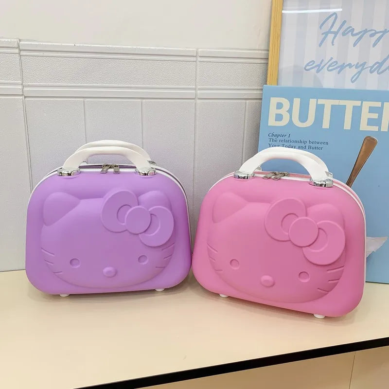 New 20 Inch Hello Kittys Girls Trolley Case Cartoon Suitcase Carry-On Suitcase Anime Figure Bags for Woman Kawaii Cartoon