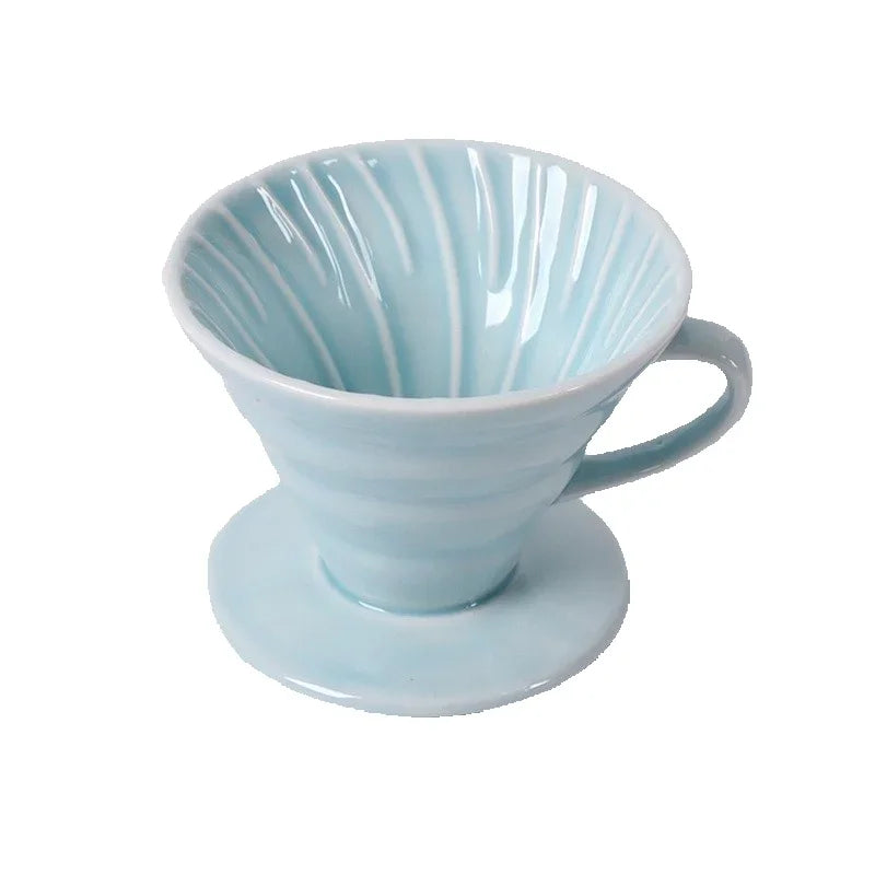 Ceramic Coffee Dripper – Engine-Style Pour Over (Reusable, 1–4 Cups)-8