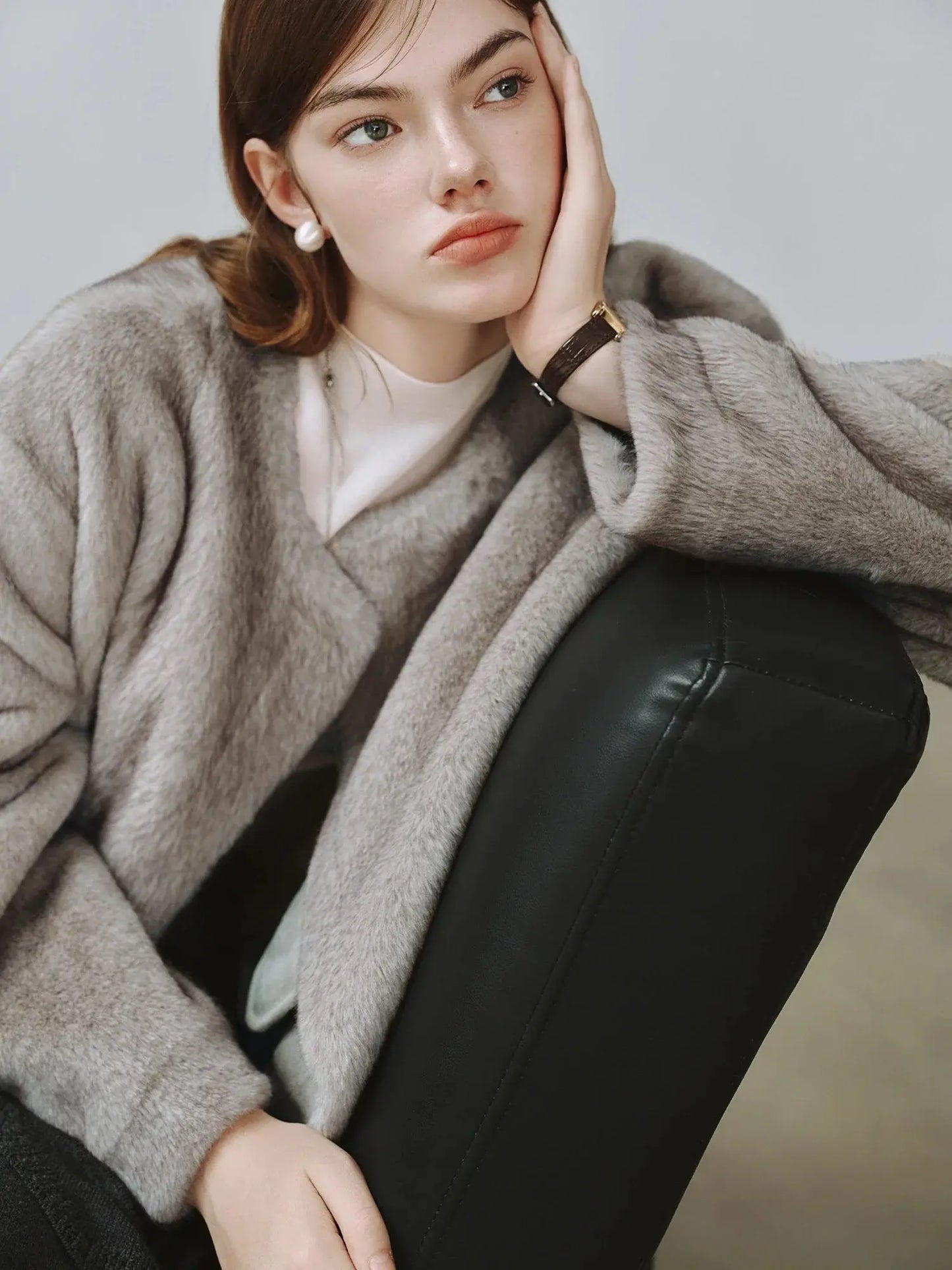 Elegant Plus Size Faux Mink Coat