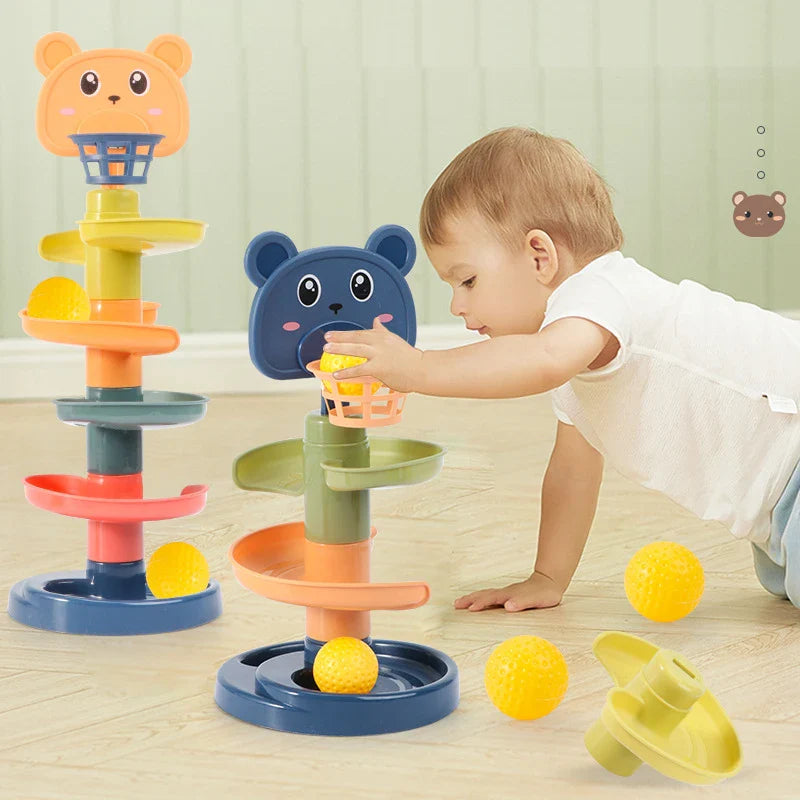Montessori Push Pop Rolling Ball Track