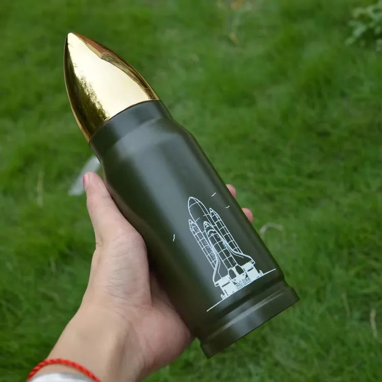 NEW 500ml Bullet Shape Thermos Bottle Large Capacity Stainless Steel Water Bottle Portable Vacuum Flasks Thermos Cup for Coffee