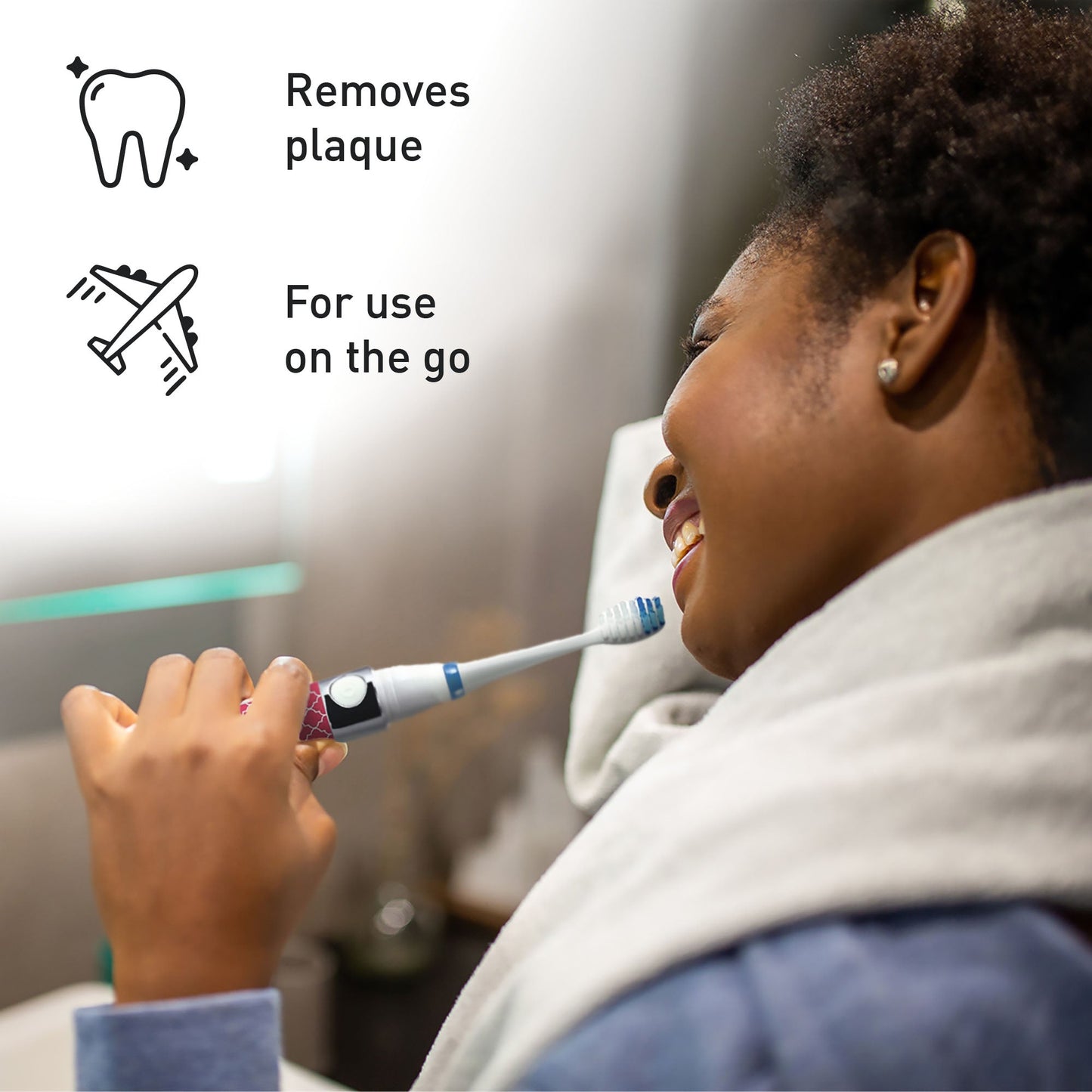 Pursonic Portable Oral Care Bundle – Black Sonic Toothbrush with Bonus Heads + Toothbrush UV Sterilizer-2
