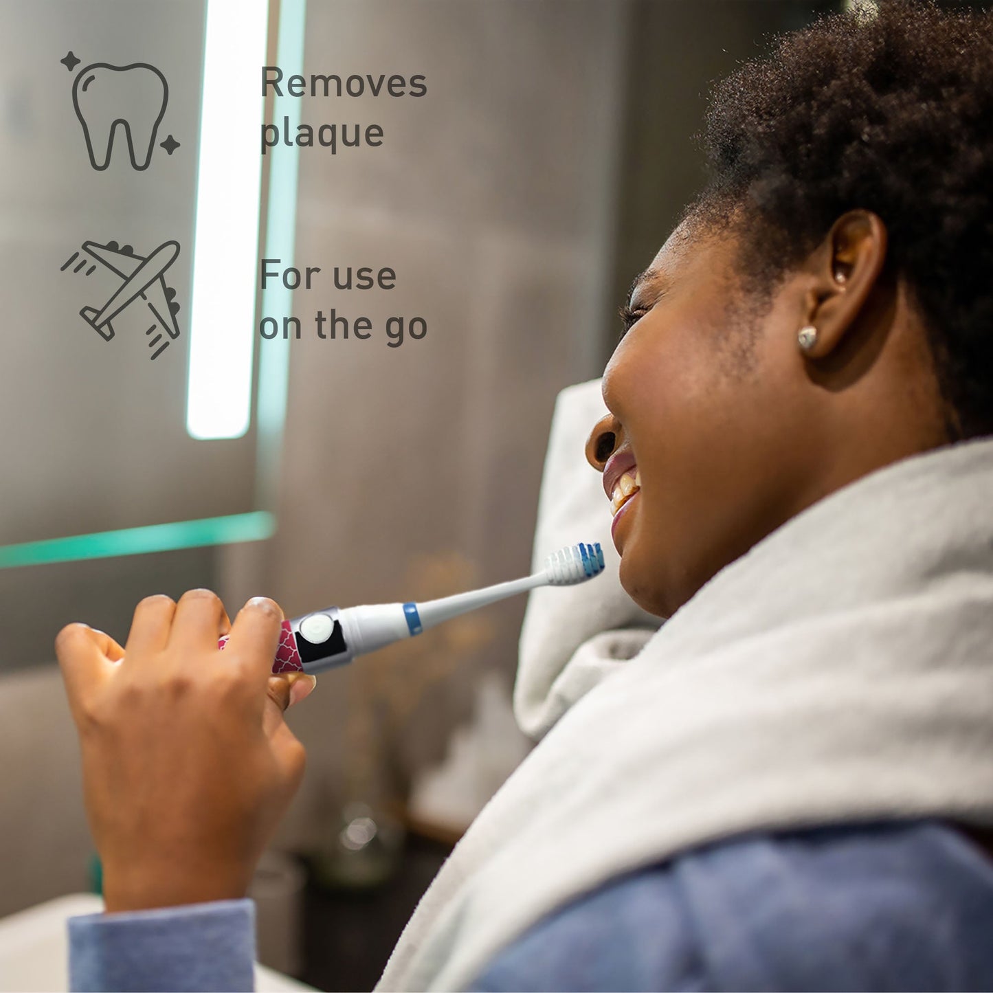Pursonic Black & Pink Portable Sonic Toothbrush Bundle – Powerful On-the-Go Oral Care with 2 Travel-Ready Toothbrushes and Extra Brush Heads-1