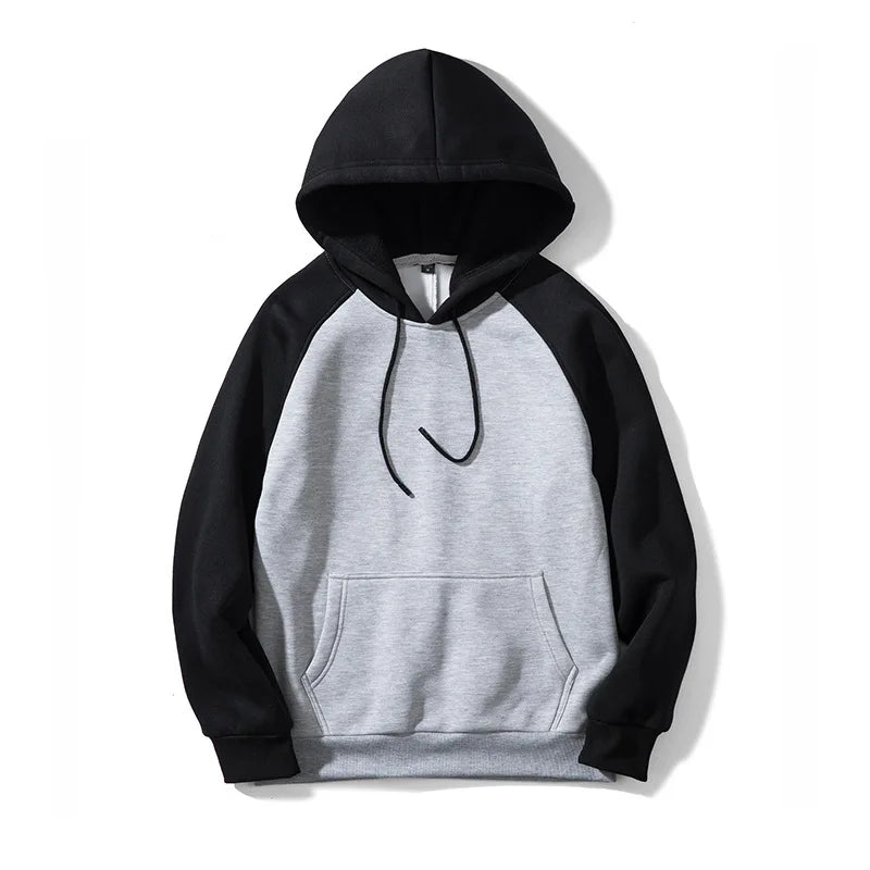 Brand Quality Loose Patchwork Hoodies - Two Tone Street Fashion