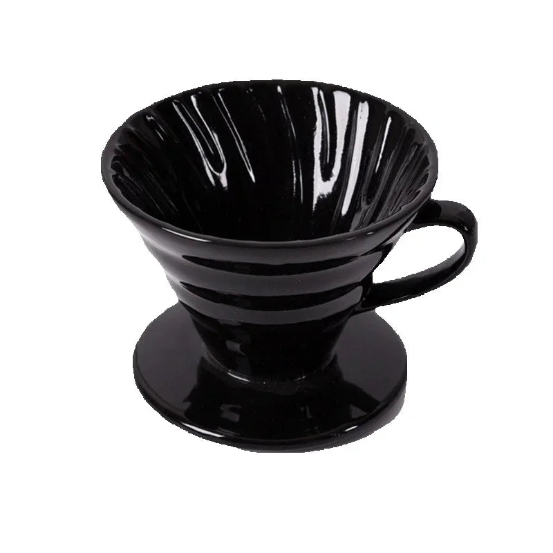 Ceramic Coffee Dripper – Engine-Style Pour Over (Reusable, 1–4 Cups)-5