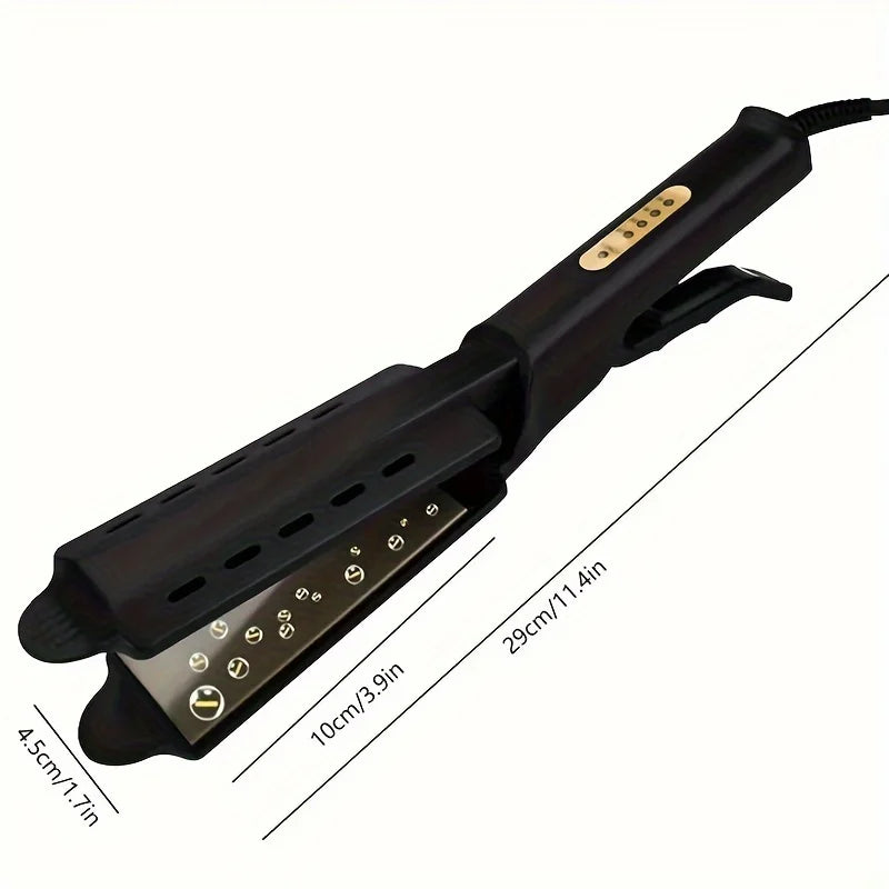 Hair Straightener Curling Iron Dual Use 4 Temperature Settings Portable Styling Tool for Straight Curly Air Bangs
