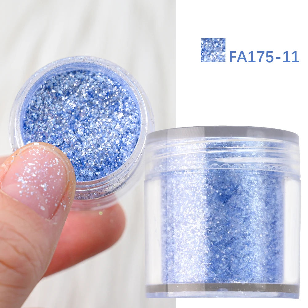 5g Laser Holographic Bulk Glitter Nail Shining Sparkly Pigment Loose Fine Glitter Reflective Gel Polish Accessories Nail Powder