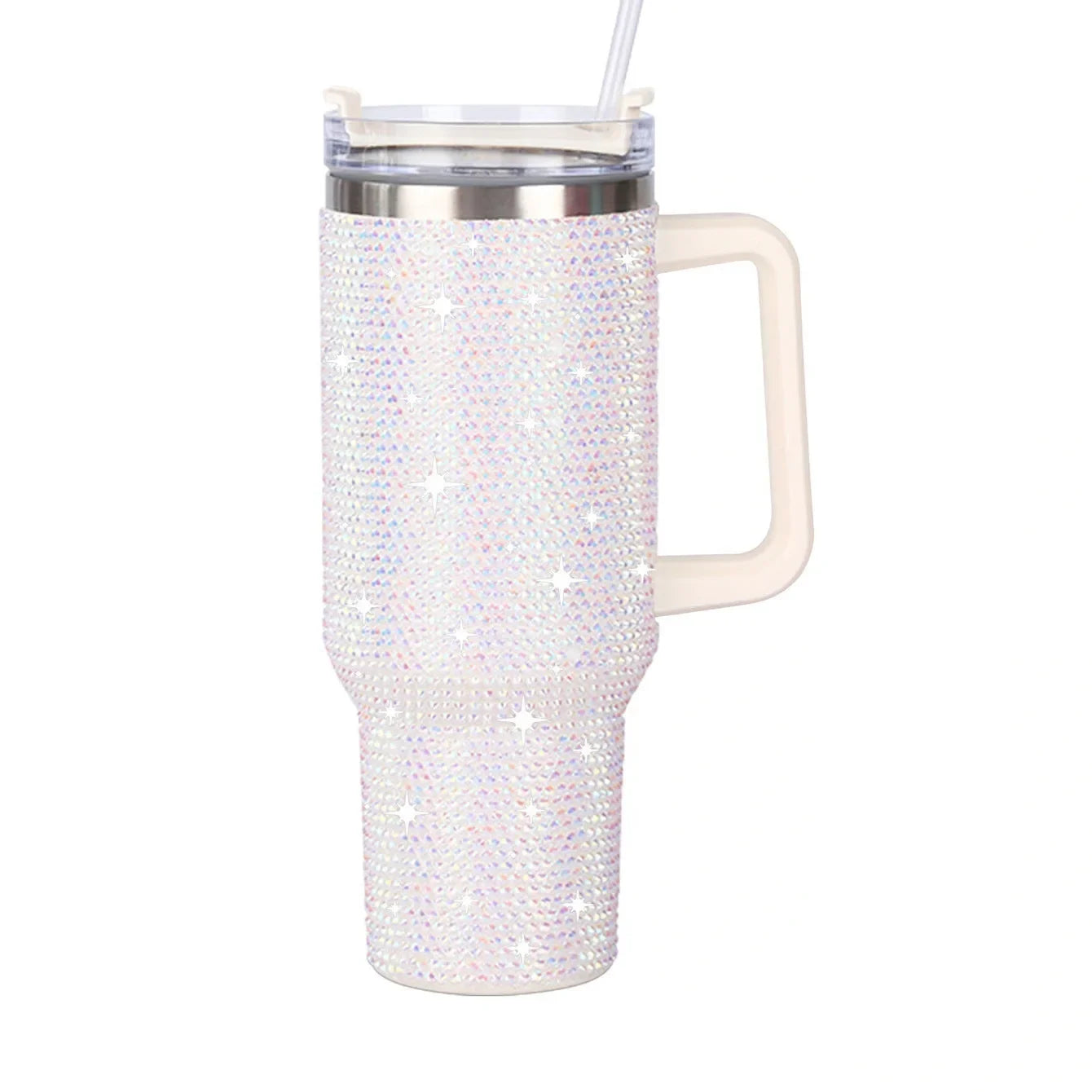 Shine Bright - Handmade 40oz Sparkling Rhinestone Stainless Steel Tumblers