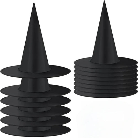 1Pcs Black Wizard Hat for Adult Children Halloween Prank Horror Party Masquerade Outdoor Bar School Home Decoration Props