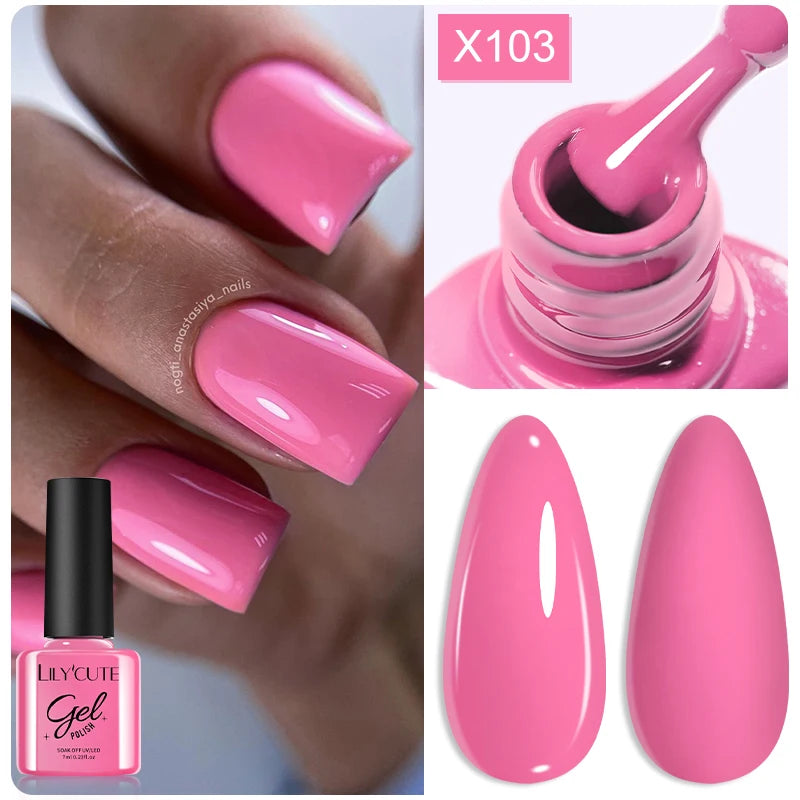 LILYCUTE 7ml Neon Reflective Nail Gel Polish Dark Flash Glitter Effect Fluorescent Gel Soak Off UV Gel Summer Nail Art Varnish