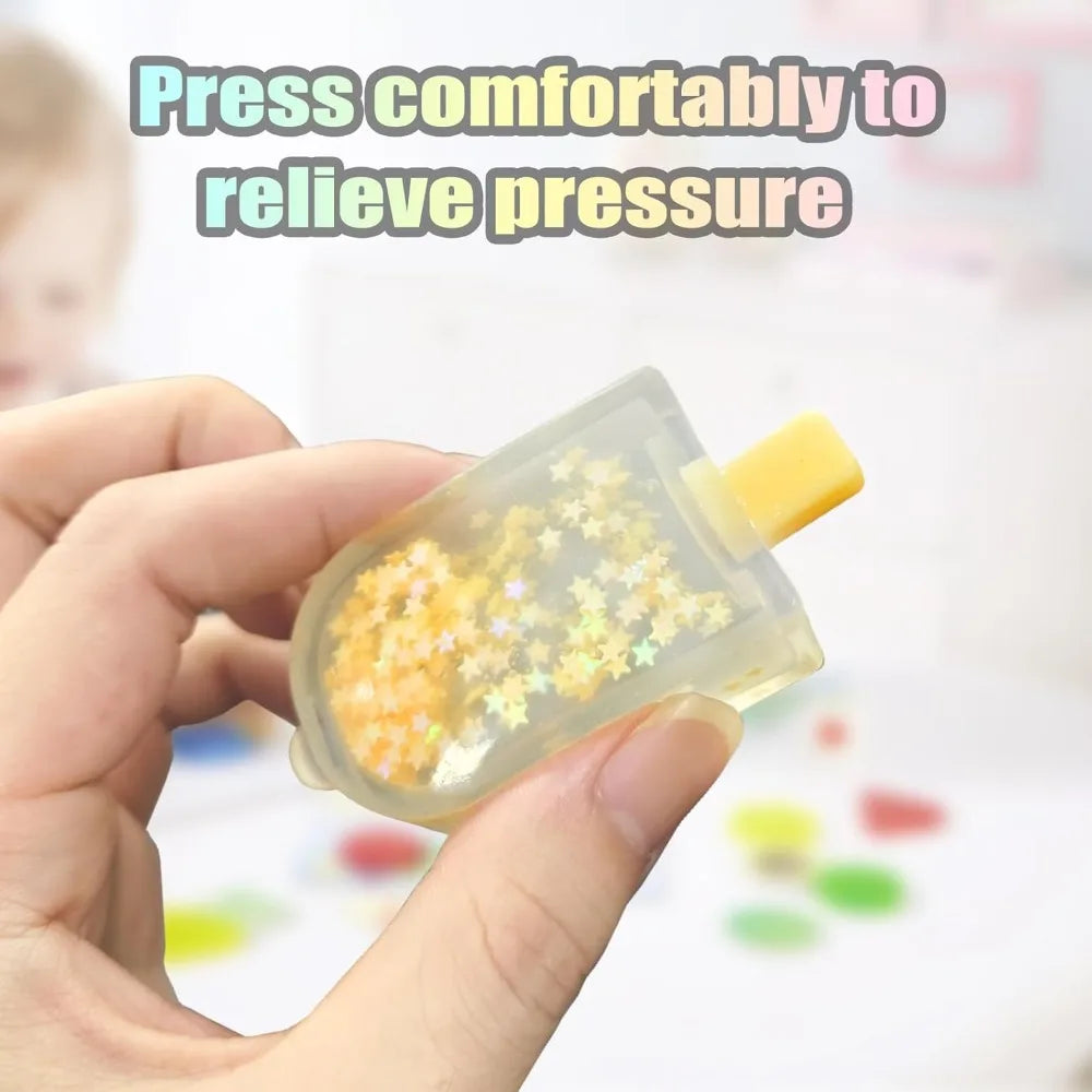 Cute Kawaii Squishy Fidget Toy Ice Cream Cube | Stress Relief Sensory Toy for Anxiety ADHD Kids Adults