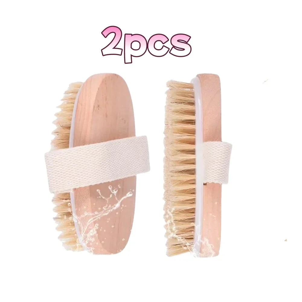 Dry Body Brushes, Exfoliating Body Scrubbers, Natural Bristles for Dry Skin, Improve Circulation, Stop Ingrown Hairs
