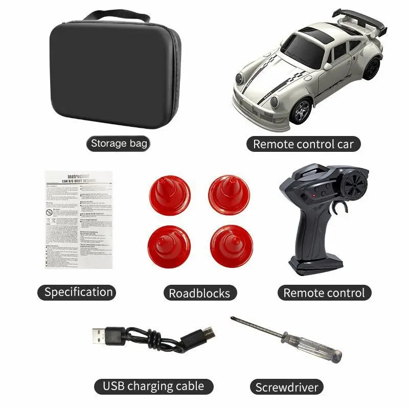 2025 New Kf20 1:64 Drift Rc Car Four-wheel remote-controlled racing car Full proportions Desk Competition Toy Boys Ideal gifts.