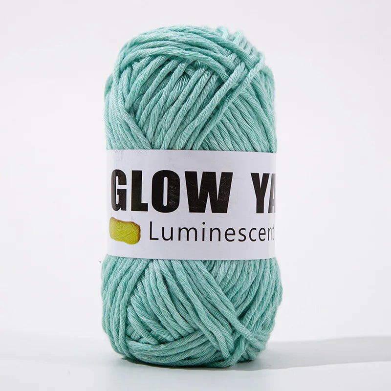 50g Novel Functional Yarn Glow In The Dark Polyester Luminous Chunky Yarn 2mm for Hand Knitting Carpet Sweater Hat Wool Yarn 80m
