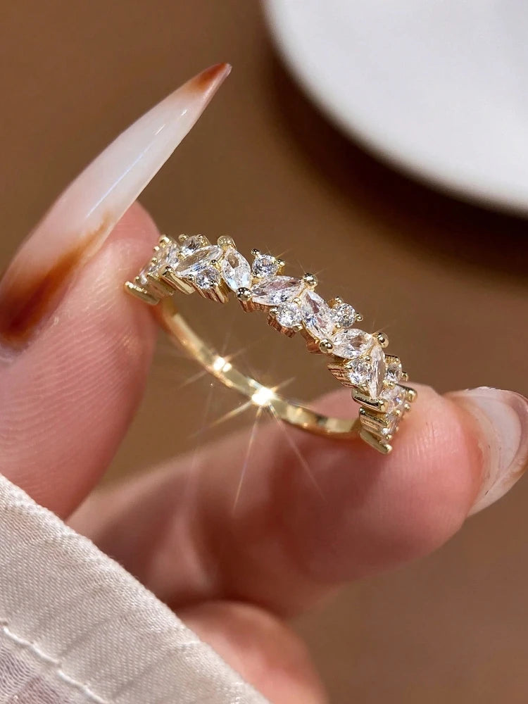 925 Sterling Silver Shiny Personalized Full Mariquesa Zircon Ring For Women Engagement Wedding Luxury High Quality Jewelry