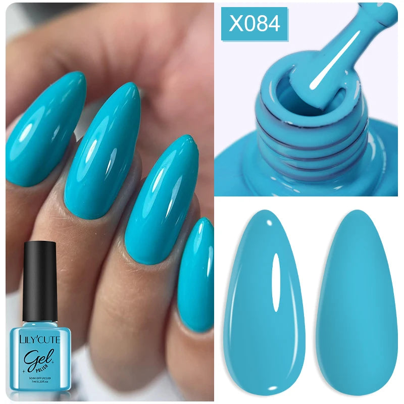 LILYCUTE 7ml Neon Reflective Nail Gel Polish Dark Flash Glitter Effect Fluorescent Gel Soak Off UV Gel Summer Nail Art Varnish