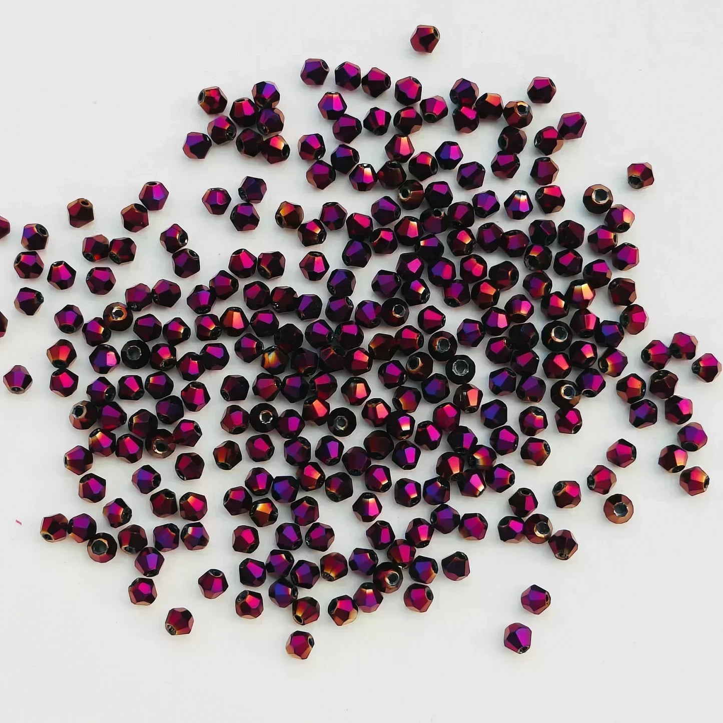 100PCS Bicone Crystal Glass Bead Colorful Loose Spacer Glass Bead for Jewelry Making DIY Necklace Earrings Bracelets Accessories