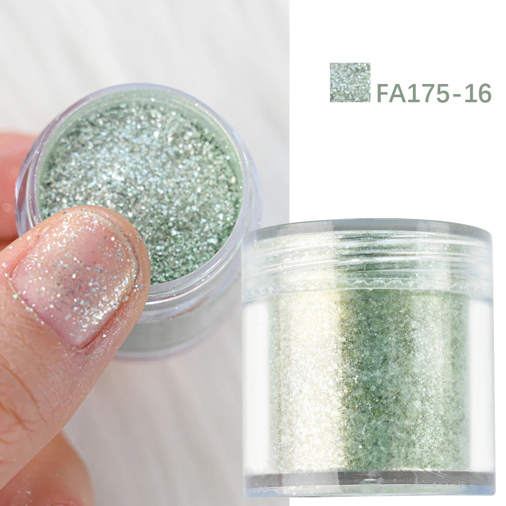 5g Laser Holographic Bulk Glitter Nail Shining Sparkly Pigment Loose Fine Glitter Reflective Gel Polish Accessories Nail Powder