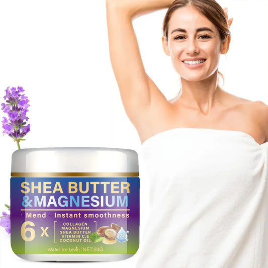 Magnesium Firming Cream with Shea Oil & Collagen - Moisturizing & Brightening Formula for Softer, Whiter & Confident Skin