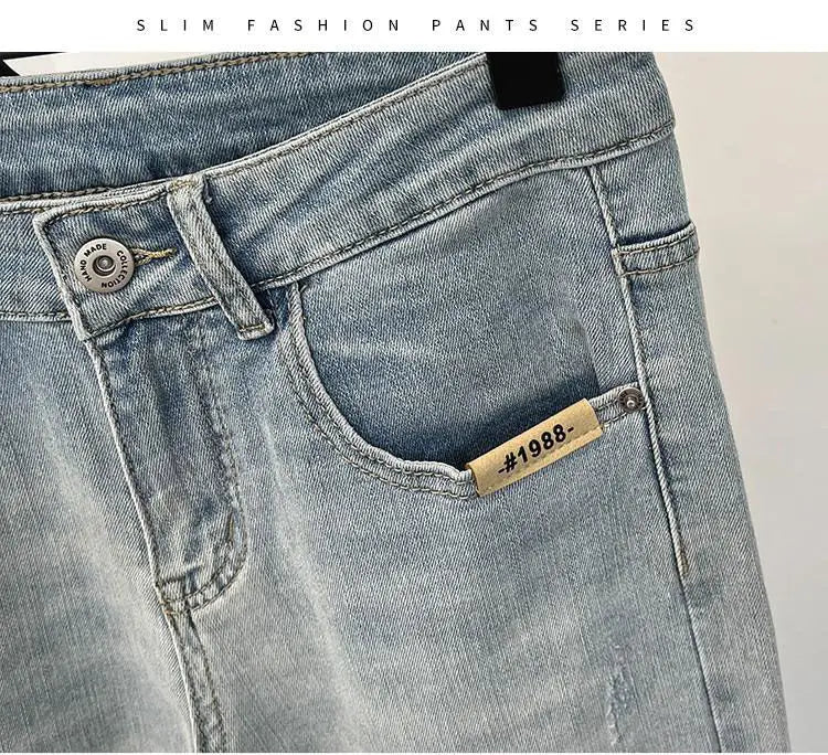 Men Skinny Jeans – Light Color Slim Fit Casual Fashion Denim