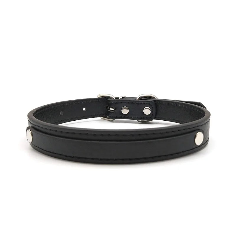 Goth PU Leather Custom Name Necklace Personalized Letter Hotwife Choker Collar for Women Men Sexy Party Cospaly Jewelry Gifts