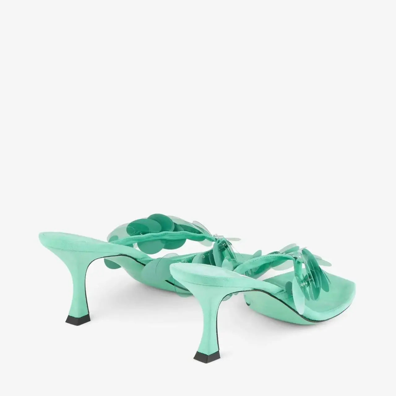 Aqua Green Suede Sandals for Women Shoes High Heels Zapatos Pumps
