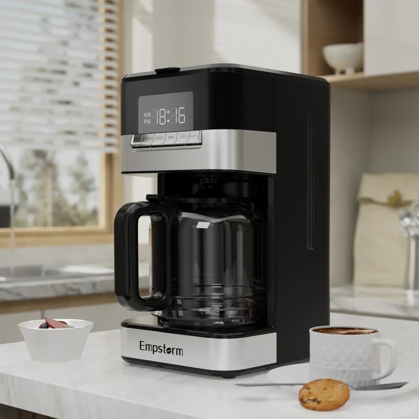 American style keep warm function electric programmable single service drip coffee machine-2