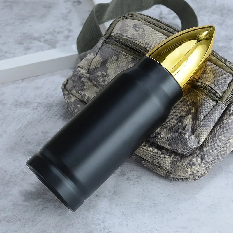 NEW 500ml Bullet Shape Thermos Bottle Large Capacity Stainless Steel Water Bottle Portable Vacuum Flasks Thermos Cup for Coffee