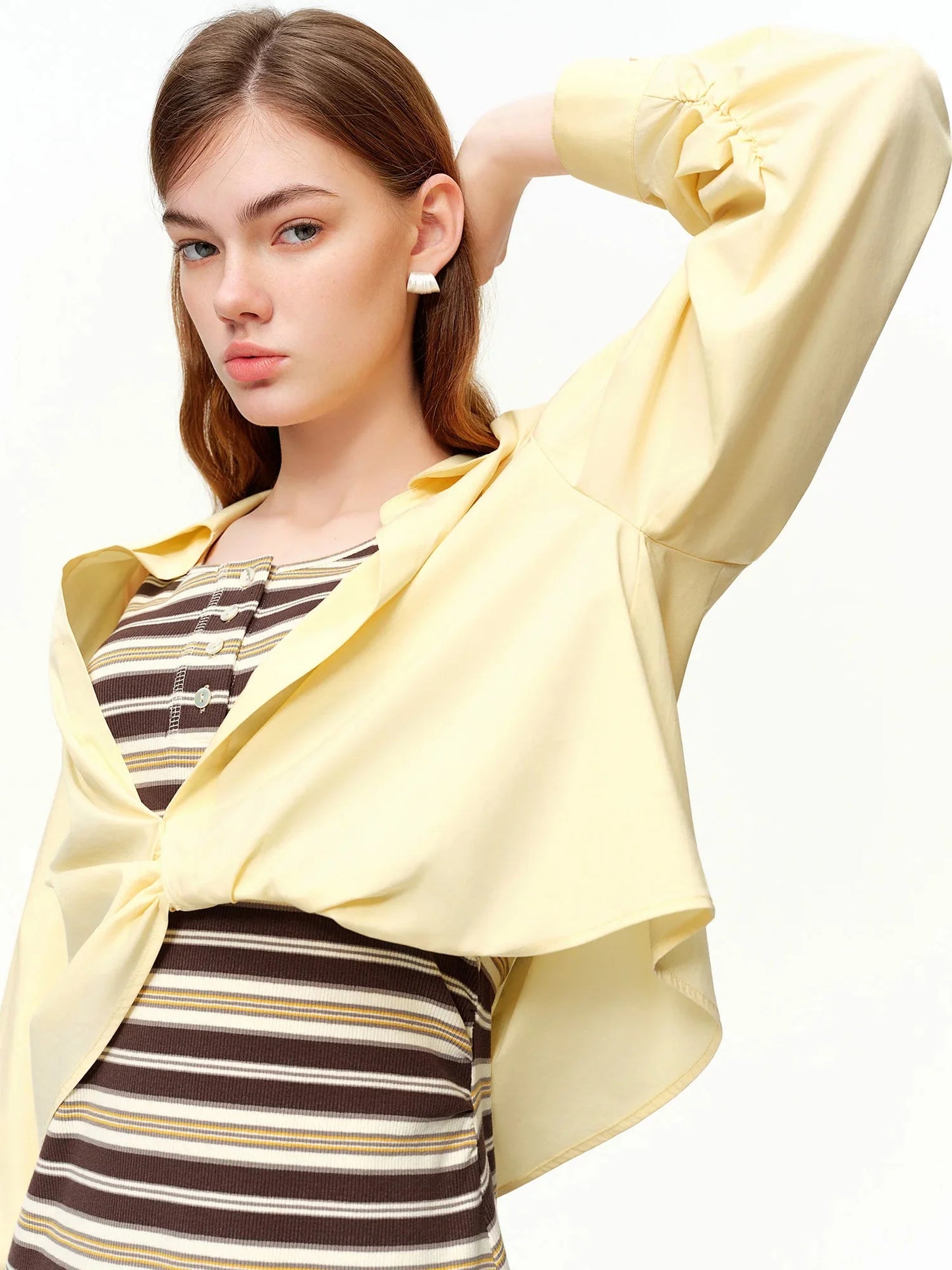 Women's Vest Knitted Vest & Shirt Dress Set New Spring Style