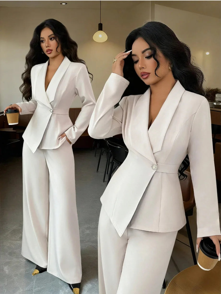 Women's 2 Piece Business Suit  - Temperament Fashion
