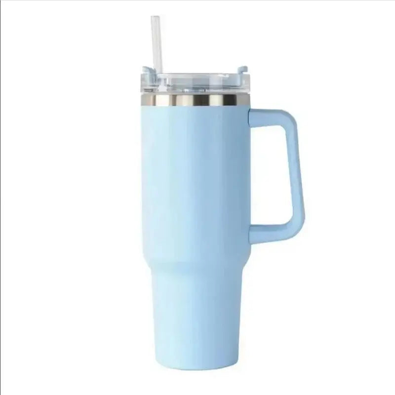 40oz Insulated Tumbler with Handle & Straw, 1200ML Travel Coffee Cup-8