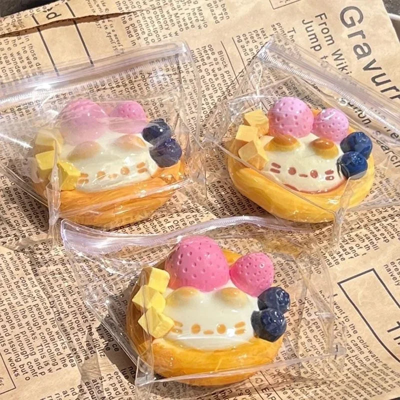 Kawaii Egg Tart Squishy Toy | Stress Relief Fidget Toy