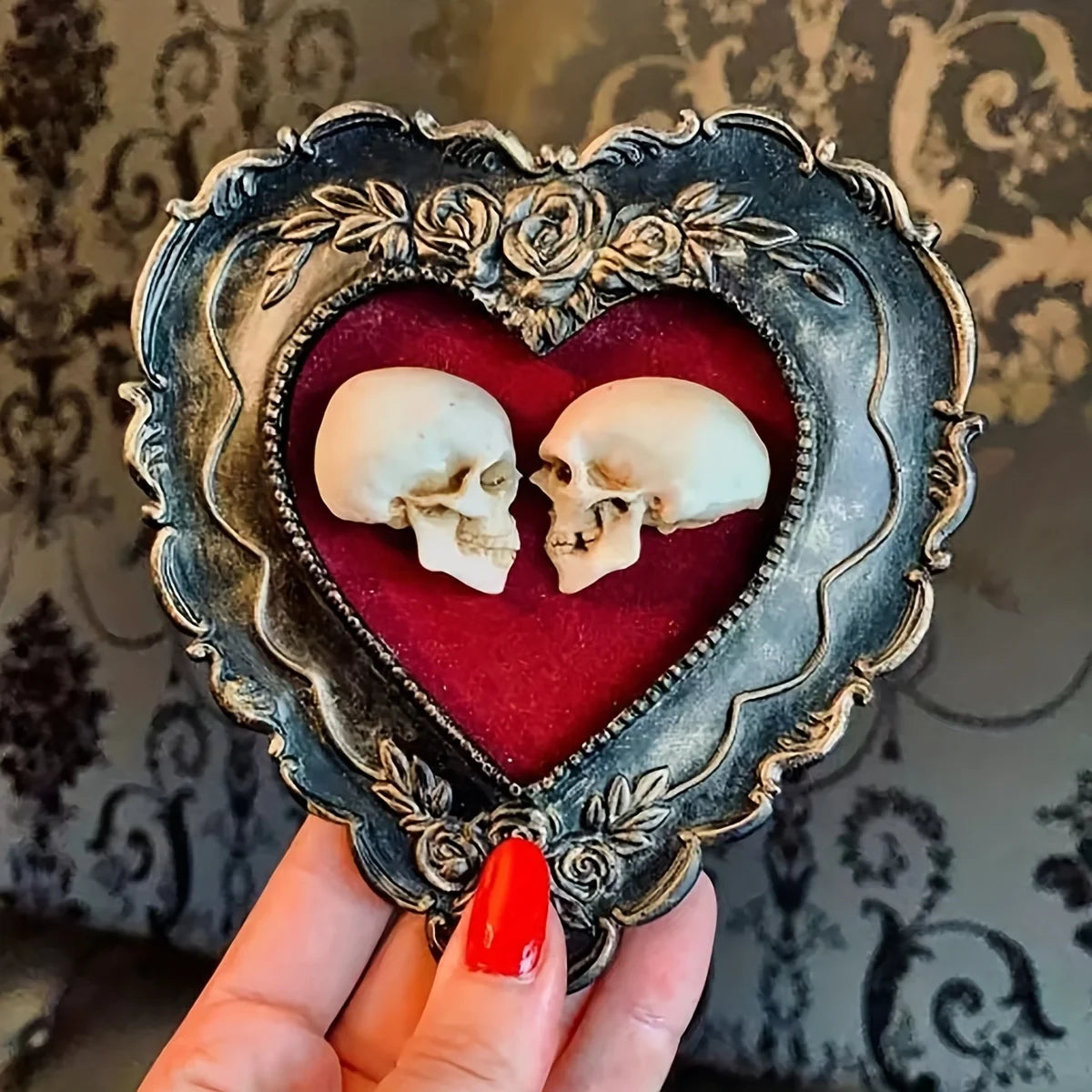 Love Statue Skull Statue Skull Heart For Wedding Party Decoration Halloween Decoration Home Decoration