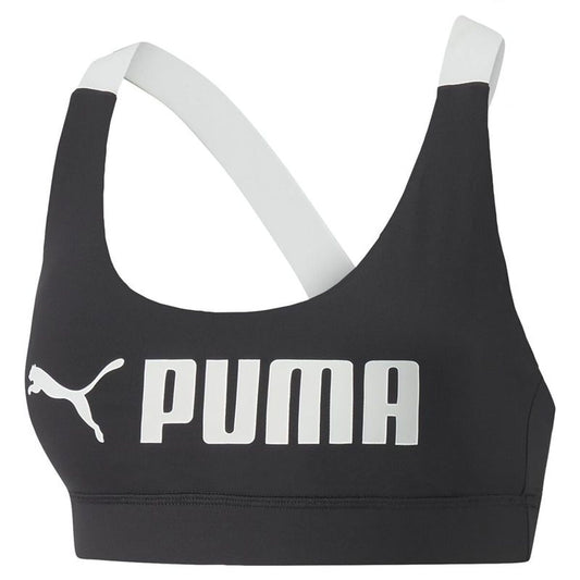 Sports Bra Puma Puma Mid Impact Puma Fit Black-0