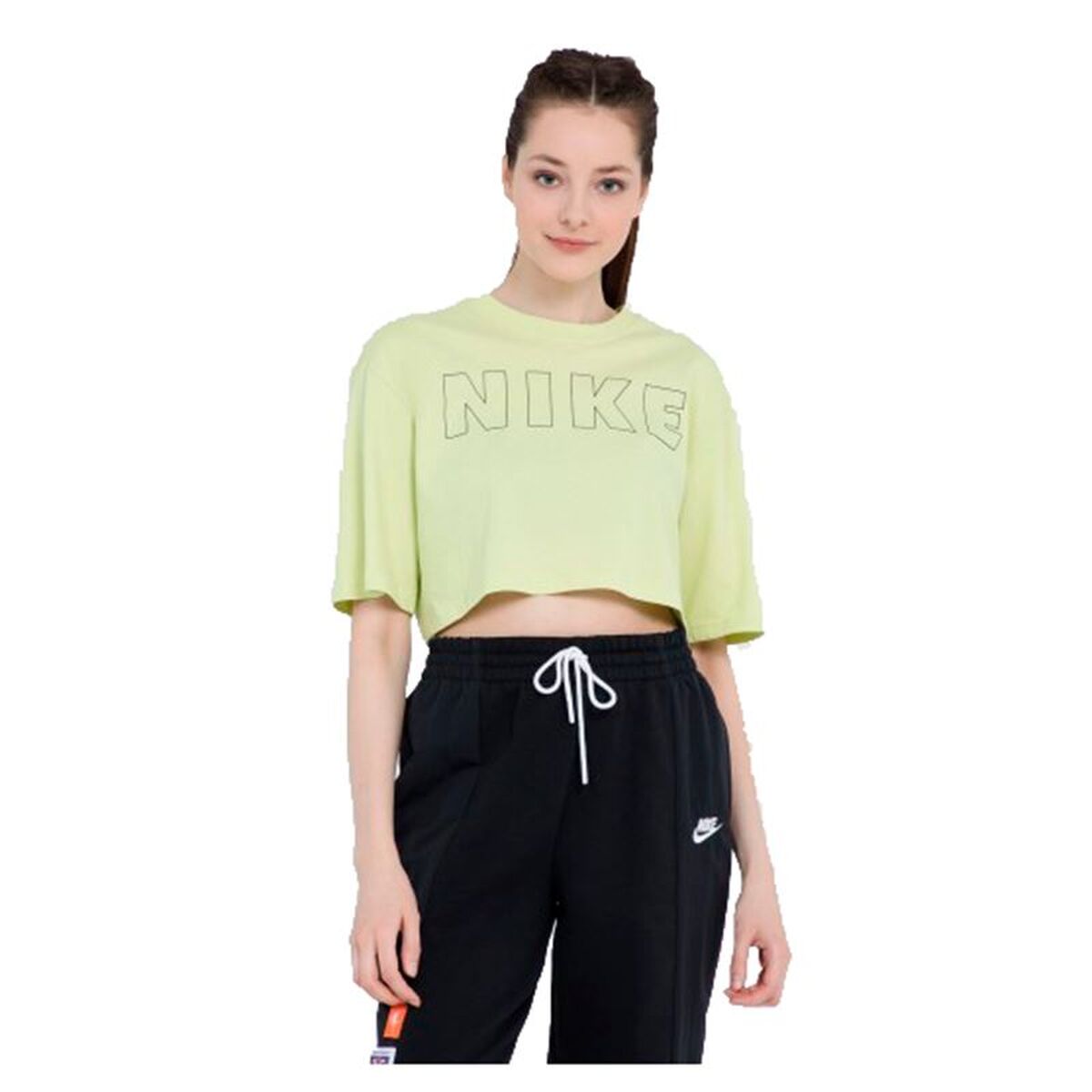 Women’s Short Sleeve T-Shirt Nike Air Light Green-5