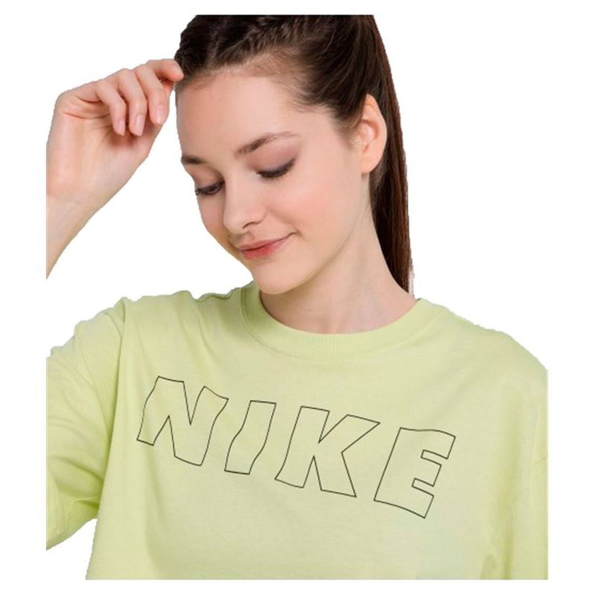 Women’s Short Sleeve T-Shirt Nike Air Light Green-2