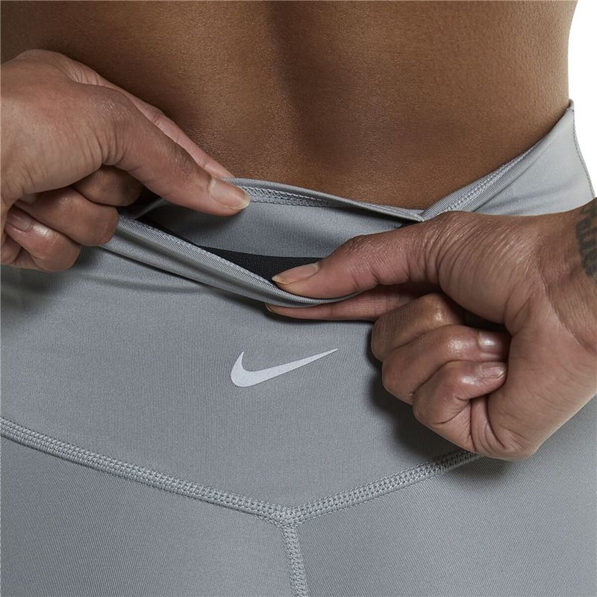 Sport leggings for Women Nike Dri-FIT Swoosh Grey-3