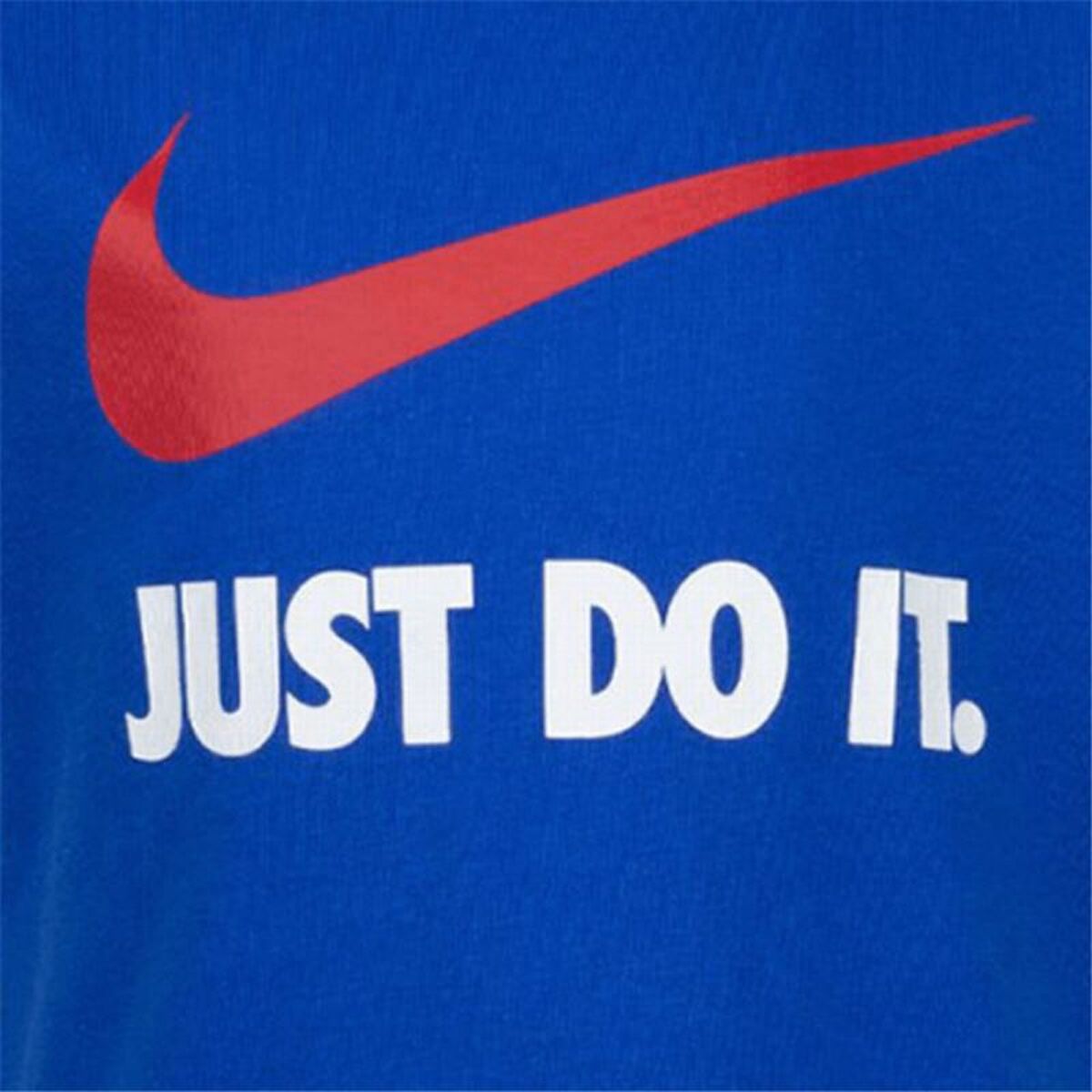 Child's Short Sleeve T-Shirt Nike Swoosh Blue-1