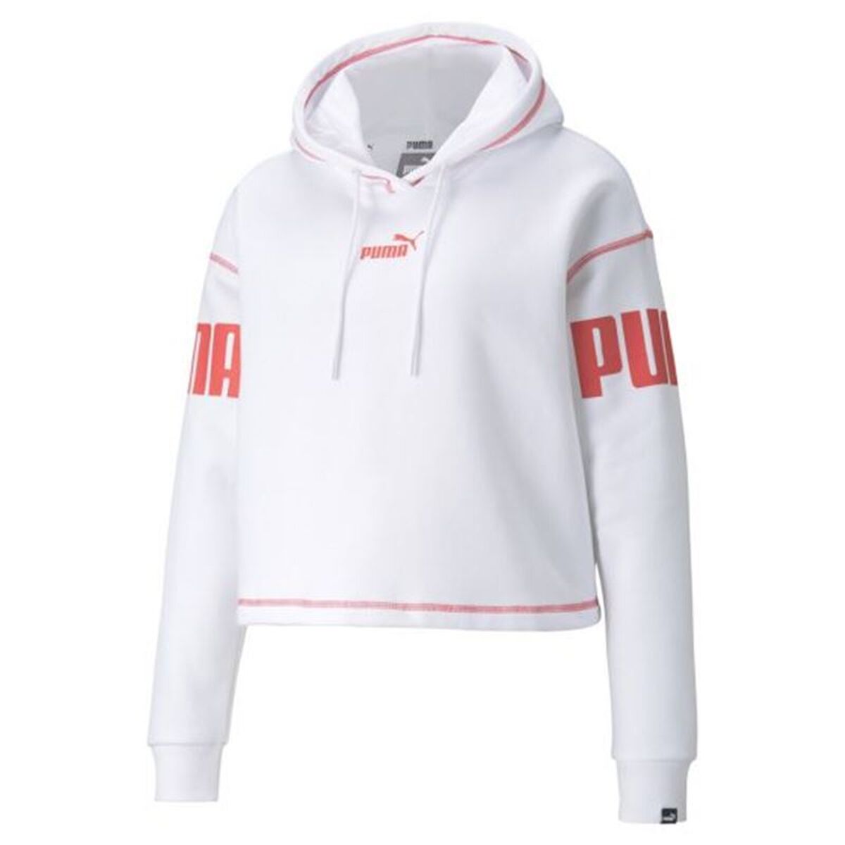 Women’s Hoodie Puma Puma Power Hoodie Fl W White-0