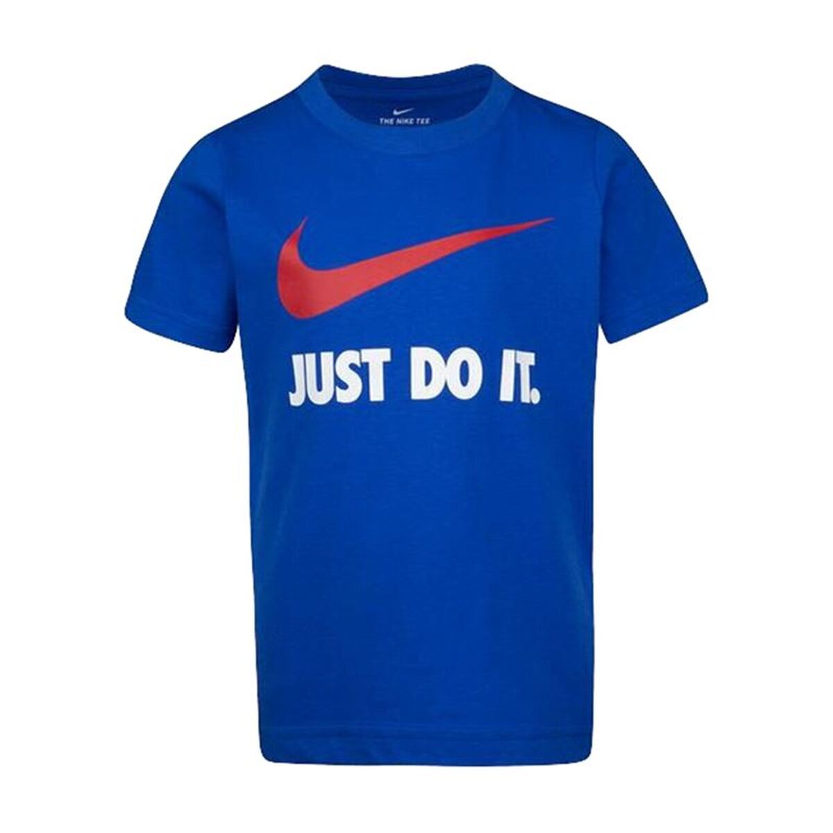 Child's Short Sleeve T-Shirt Nike NKB Swoosh Blue-0