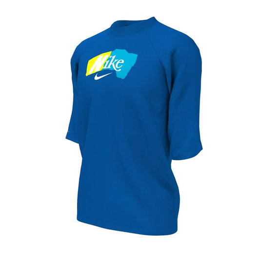 Child's Short Sleeve T-Shirt Nike Hydrogu Blue-0