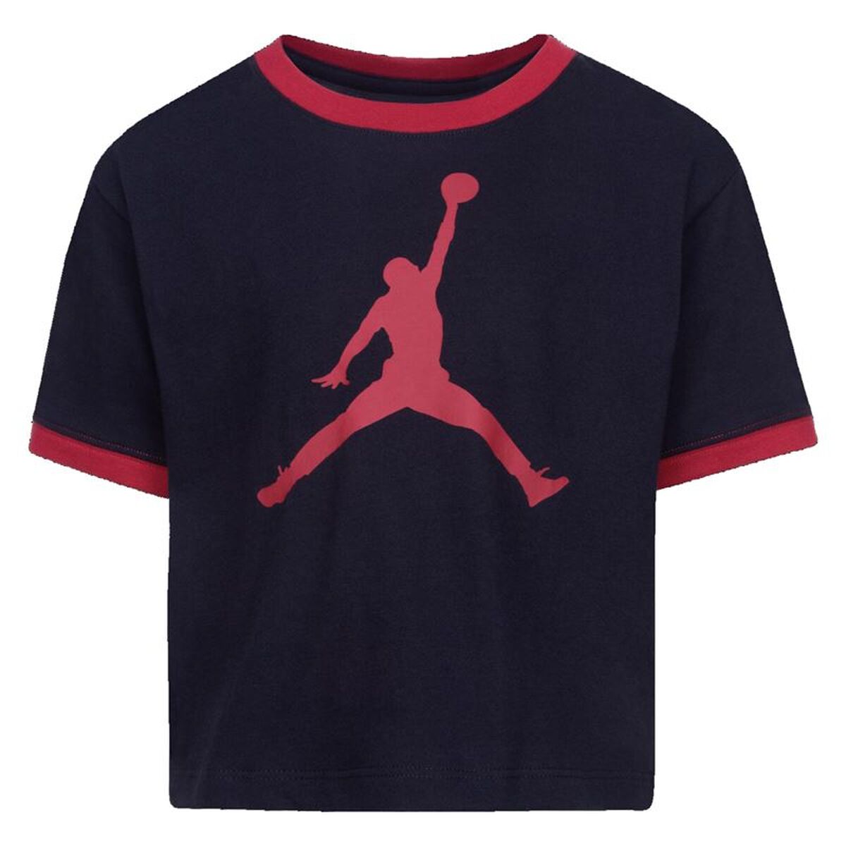Child's Short Sleeve T-Shirt Nike Essentials Ringer Black-0