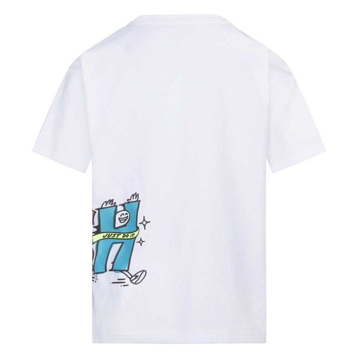 Child's Short Sleeve T-Shirt Nike 86L110-001 White-4