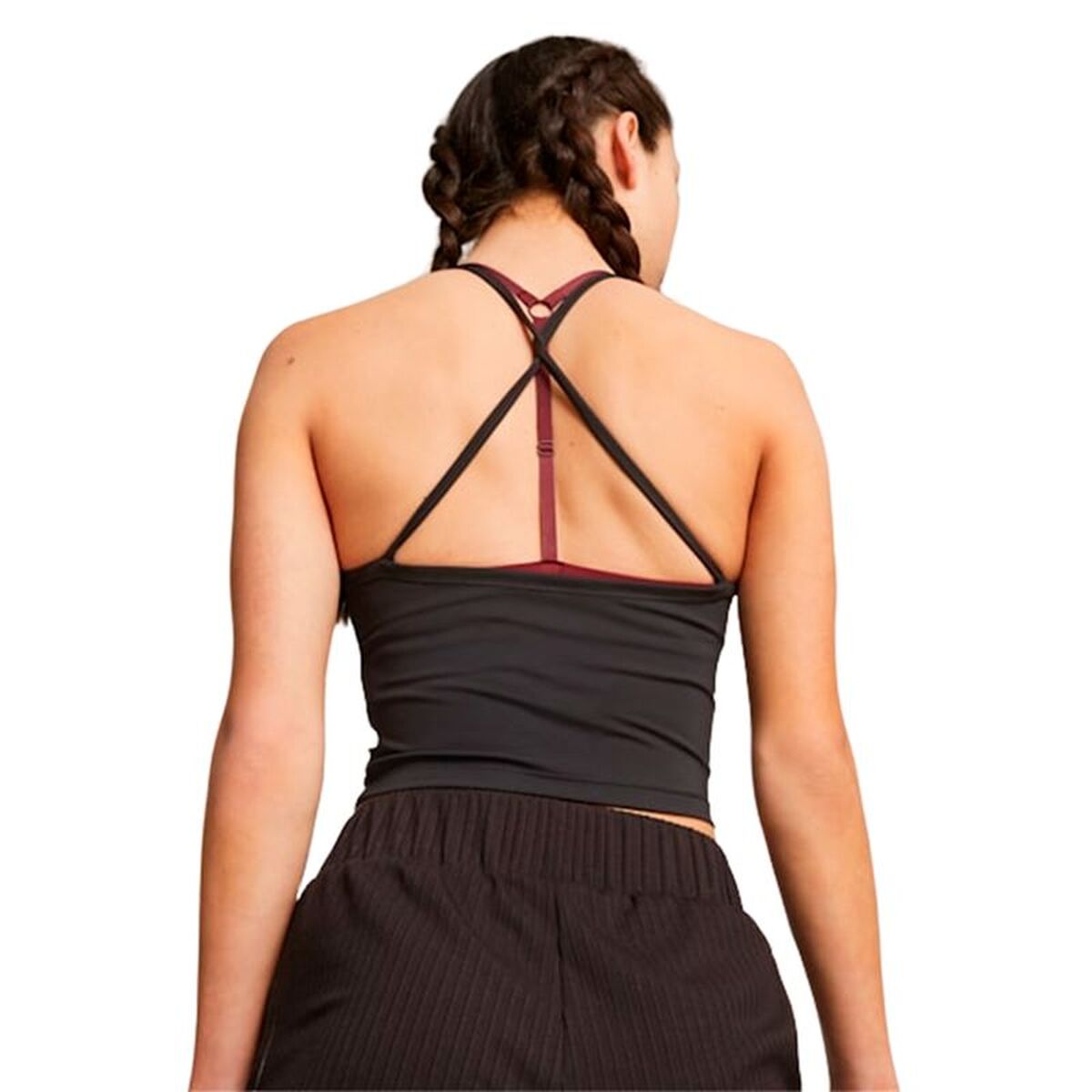 Women's Sleeveless T-shirt Puma Puma Studio Ultrabare Black-2