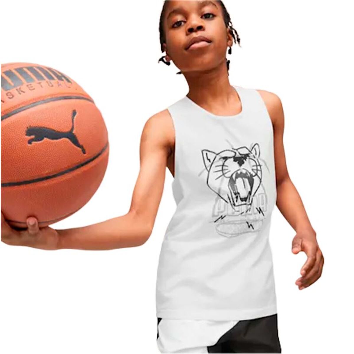 Basketball shirt Puma White-3