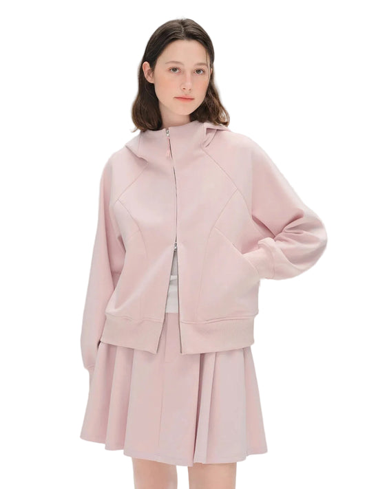 Women's Plus Size Strawberry Milk Hoodie & Skirt Set