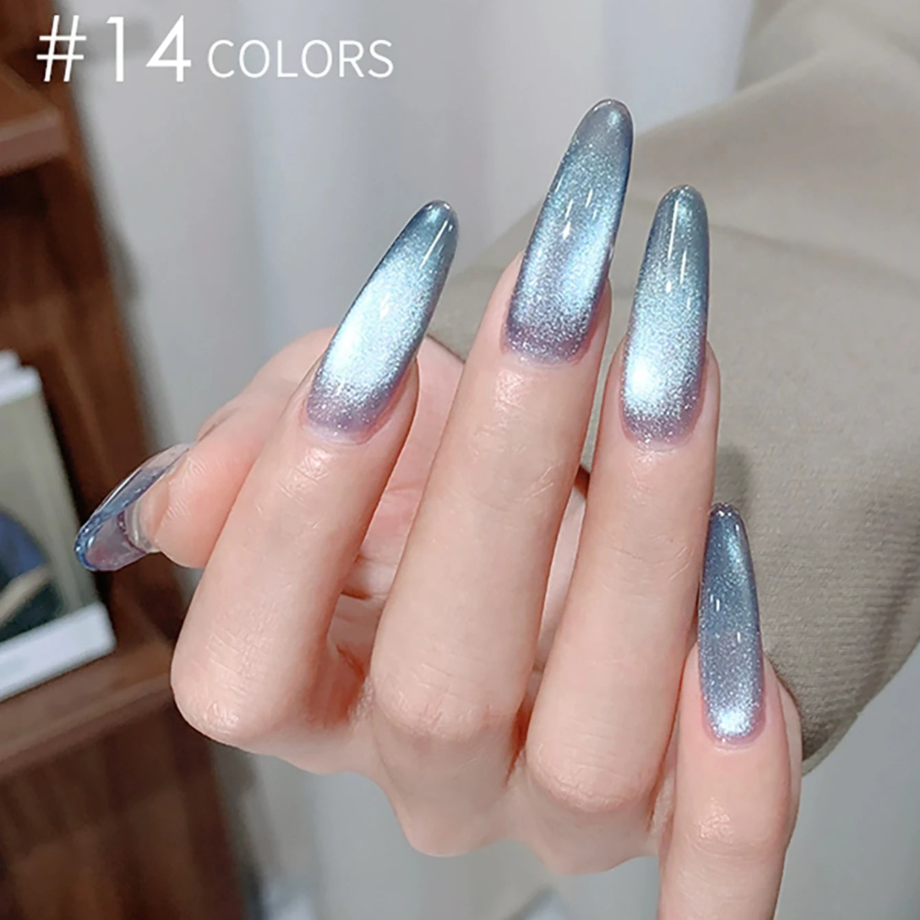 MIANEL 1-18pcs12ML Summer Hot Selling Rainbow Candy Colorful Cat Eye Gel Nail Polish New Porcelain White Glass Beads Nail Polish